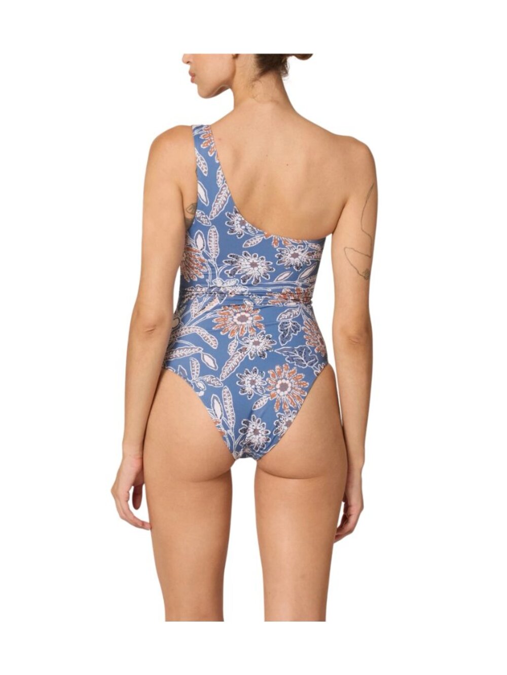 Cleobella Maya One Piece Swimsuit Magnolia Floral One Shoulder L NWT - Picture 2 of 11